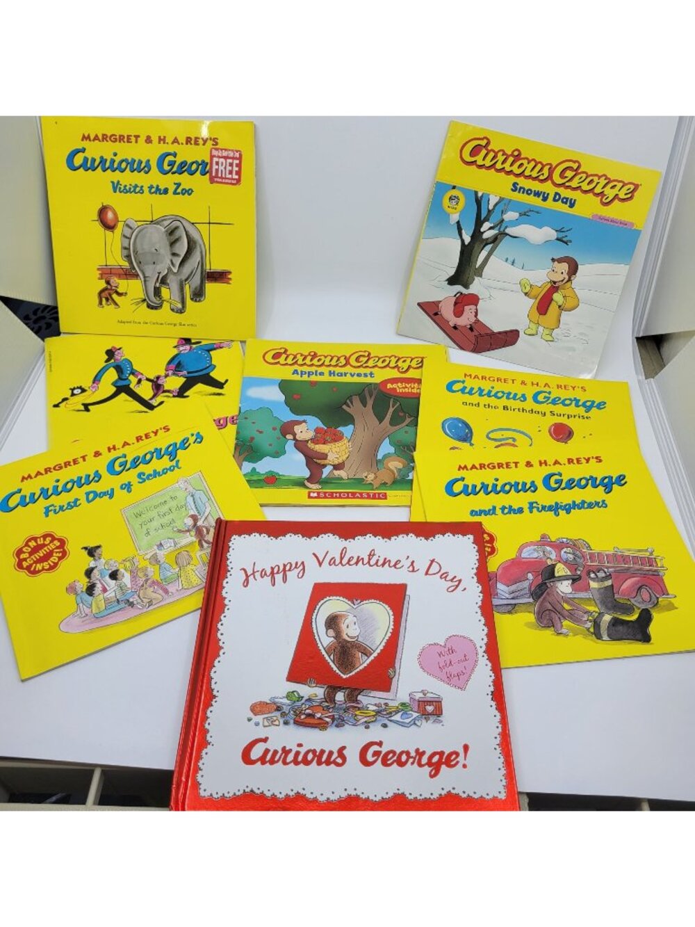 CURIOUS GEORGE by H.A. Rey Lot of 8 Children's Books - BB211